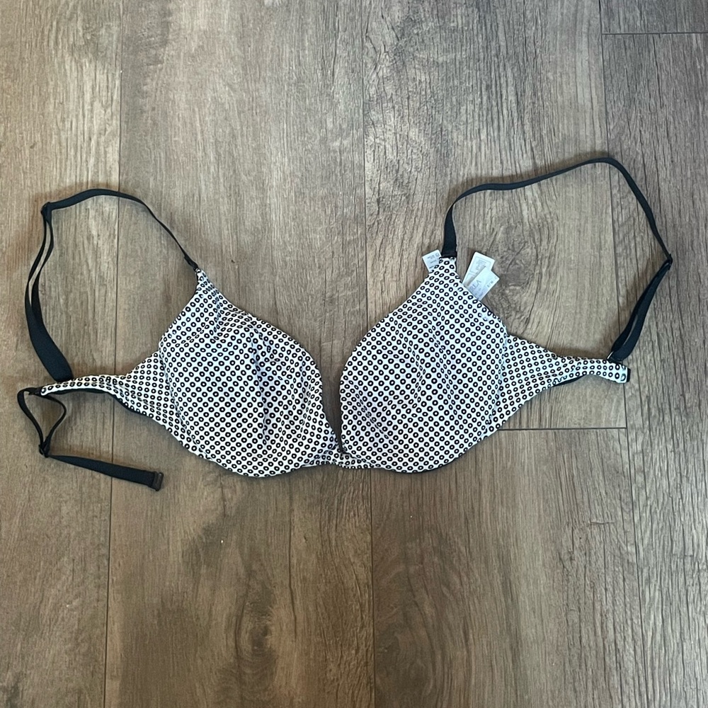 La Perla Black and White Bra with Adjustable Straps